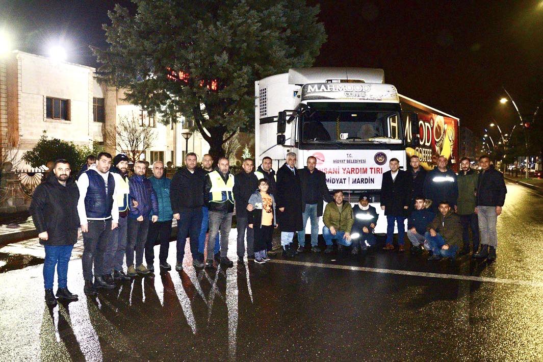 Yardım Tır’ı Midyat’tan Deprem Bölgesine Hareket Etti 